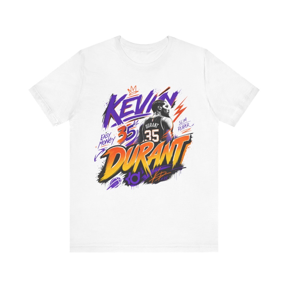 Kevin Durant bootleg tee, Easy Money Slim Reaper tribute shirt