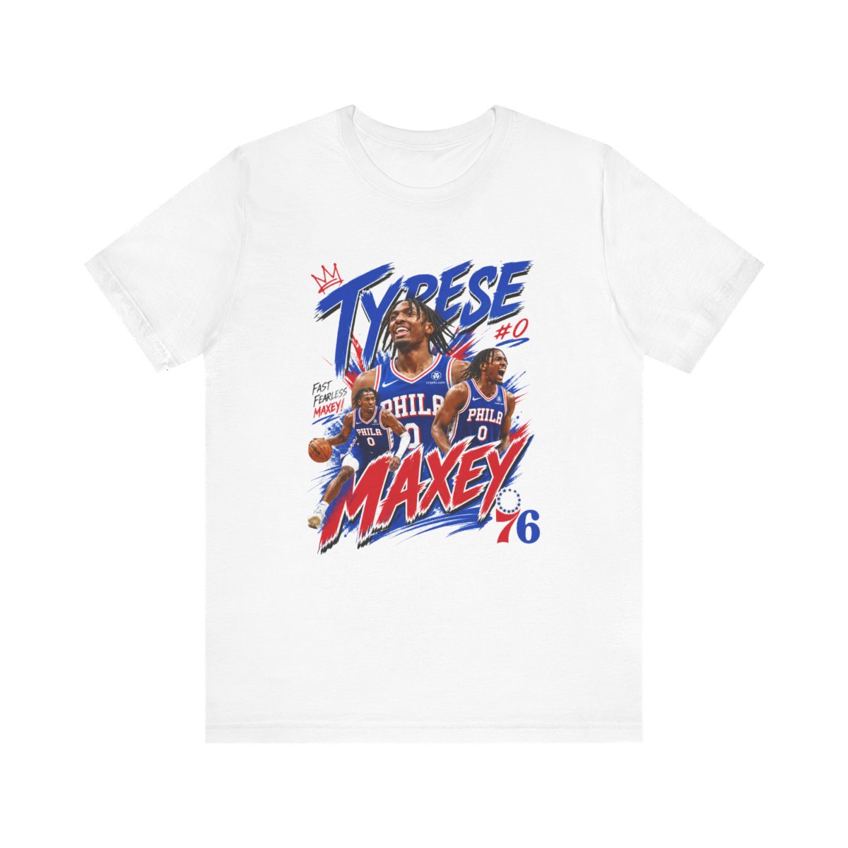 Tyrese Maxey bootleg tee, Fast Fearless Maxey Philadelphia 76ers shirt